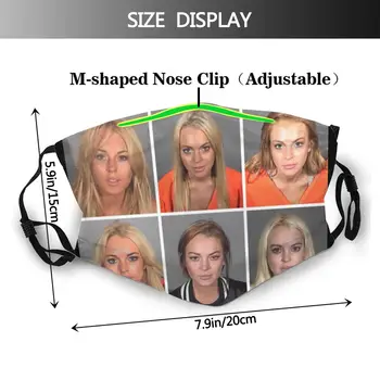 Lindsay Lohan Úst Tvár Masku LINDSAY Pleťová Maska Kawai Dospelých Krásna s 2 Filtre, Masky