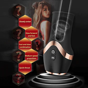 12 Rýchlosť Vibrácií Režimy Tlačením Automatické Masturbator S Viacerými Druhmi USB Spoplatnené Realistické Vigina Sexuálne Hračky Pre Človeka