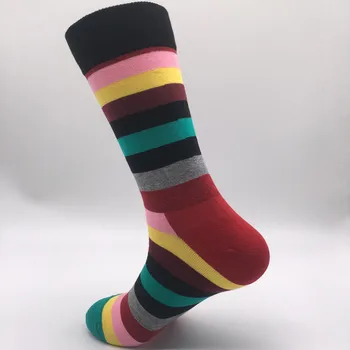 Pánske ponožky bežné kvalitné najnovšie modely, zvýšiť mužov šťastie ponožky nové farebné bavlnené ponožky č darčekovej krabičke