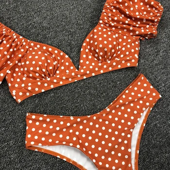 Sexy Krátky Rukáv Bikini 2020 Plavky Žien V Krku Letné plážové oblečenie Plavky Ženy Kúpajúcich plavky Vysoké Nohy Bikiny Nastaviť