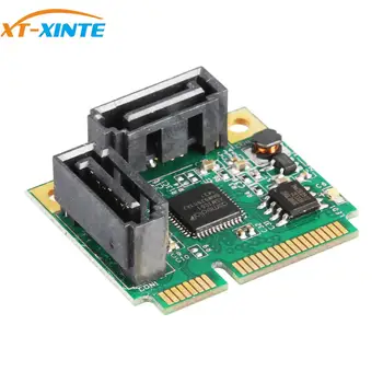 XT-XINTE Mini PCI-E slot karty PCI Express 2 Porty SATA 3.0 Prevodník Pevný Disk Rozšírenie SATA3 Radič Karty HUB Násobiteľ
