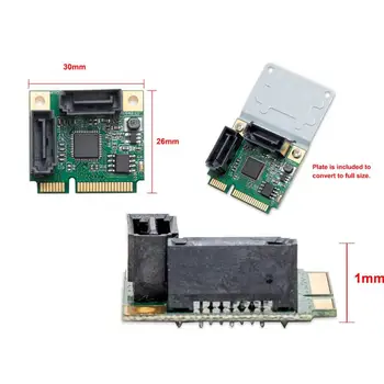 XT-XINTE Mini PCI-E slot karty PCI Express 2 Porty SATA 3.0 Prevodník Pevný Disk Rozšírenie SATA3 Radič Karty HUB Násobiteľ