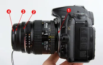 Makro Objektív Fotoaparátu na Zadnej strane Adaptér Ochrana pre Nikon D80 D90 D3300 D3400 D5100 D5200 D5300 D5500 D7000 D7100 D7200 D5 D610