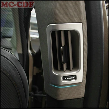 Z nehrdzavejúcej ocele klimatizácia ventilačné kryt Auto B pilier dekoratívny kryt 3D nálepka pre volvo xc60 2ks/veľa Auto styling