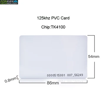 FONKAN RFID 125khz PVC karty, ID Karty, čip TK4100 pre Školy Študent Dochádzky Aanagement Prístup Karty Timecard