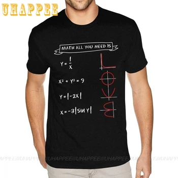 Matematika Všetko, čo Potrebujete, Je Láska Vlastné Tee Tričko 3XL Muži Mens T Košele