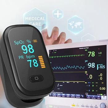SPO2 Prst Pulzný Oximeter Kyslíka v Krvi, Sýtosť Meter Oxymeters Prenosné Digital Heart Rate Monitor Oximetro Oxymetre