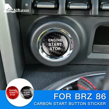 RÝCHLOMER pre Subaru BRZ Toyota 86 Príslušenstvo Uhlíka Fibe Nálepky Interiérom Auta, Motor Štart Zapaľovanie Kryt Prístroja