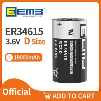 EEMB ER34615 19000mAh Veľkosť D Lítiová Batéria Pre Hračka Nástroje, Plynový Sporák, Ohrievač Vody Baterka nenabíjateľné