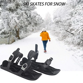 Nové Mini Ski Korčule pre Sneh Krátke Skiboard Snowblades Vysokej Kvality Nastaviteľné Väzby Prenosné Lyžovanie Topánky