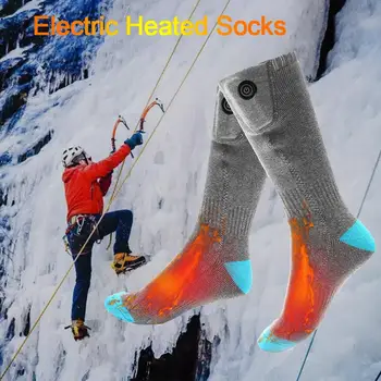 V zime Vyhrievané Ponožky Teplé Udržanie Vody Umývateľný Vyhrievané Ponožky Pre Chronicky Studené Nohy Veľké Veľkosti USB Nabíjanie Kúrenie Ponožky
