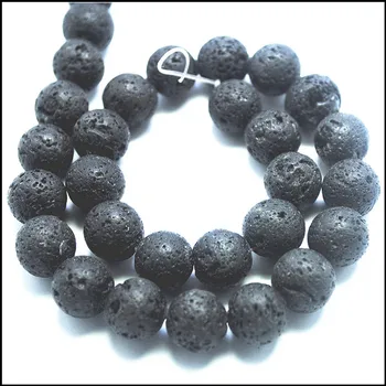 8 mm prírodného čierneho lávového kameňa kolo loptu sopky guľôčky príslušenstvo top fashion, diy kameň korálky, náramky pre výrobu zistenia