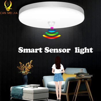 LED Stropné svietidlo PIR Senzor, Stropné Lampy 220V Smart Light 12W 18W 20W 30W 40W Vnútorné Osvetlenie Pre Domáce Kuchynské zariadenie