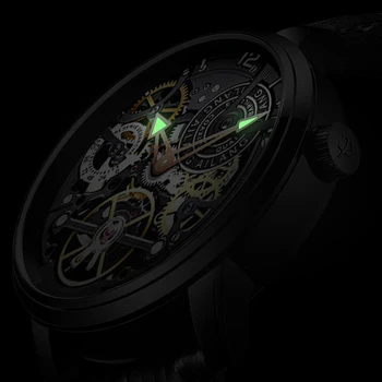 AILANG Originálny Dizajn Hodiniek Plnej Ocele Automatické Náramkové hodinky Tourbillon Mužov montre homme mechanické Prúd Pilot Kostra 2019