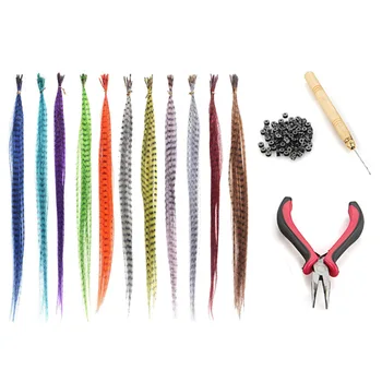 55pcs Multicolor Syntetické Perie, Vlasy Na predlžovanie Vlasov DIY Mikro Guľôčky Hairpiece Auta Perie predlžovanie Vlasov Nástroje