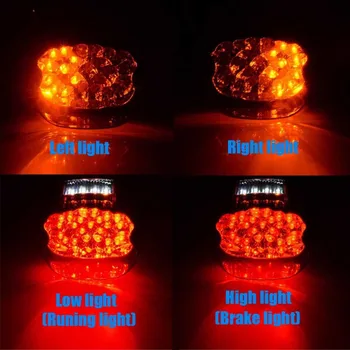 Červený Chvost Brzdové LED zadné svetlo Nízky Profil Žltá Zase Signál, Beh Svetlo pre Harley Dyan Softail Sportster FLH FX FLSTF FLSTSB