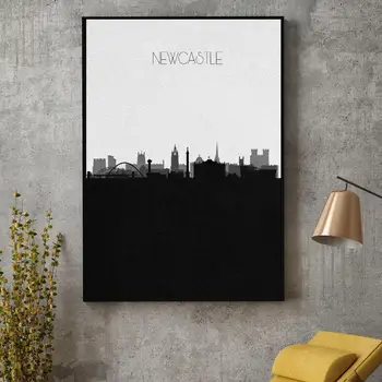Newcastle Skyline Plátno Na Maľovanie Na Stenu Umenie Fotografie Vytlačí Domova Stene Plagát, Dekorácie Pre Obývacia Izba