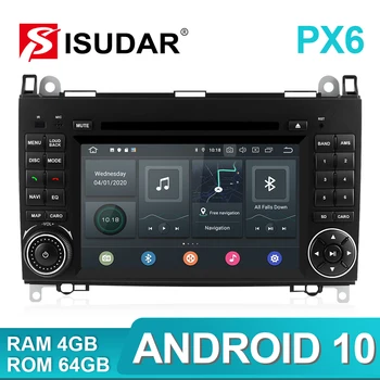 Isudar PX6 2 Din Android Auto Rádia Pre Mercedes/Benz/Sprinter/B200/B-class/W245/B170/W169 Auto Multimediálny Systém, DVD, GPS, USB DVR