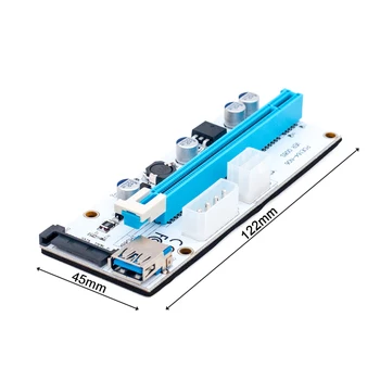 Super stabilný PCI-E slot karty PCI E Express 1x až 16x grafická Karta Stúpačky Extender Adaptér VER008S Pre Bitcoin BTC Baník Stroj райзер