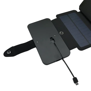 Hot Predaj Vonkajšie Nepremokavé Sun Power Skladacie Solárne Články Nabíjačka 5V 2A USB Výstupné Zariadenia Prenosné Solárne Panely pre Smartphony
