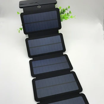 Hot Predaj Vonkajšie Nepremokavé Sun Power Skladacie Solárne Články Nabíjačka 5V 2A USB Výstupné Zariadenia Prenosné Solárne Panely pre Smartphony