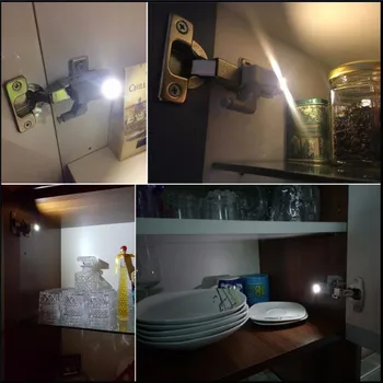 10Pcs LED Smart Touch Indukčné Kabinetu Svetlo Skrinky Vnútorné Závesné Lampy Senzorom Svetla Nočné svetlá pre Skrine, Šatník