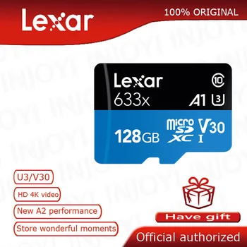 Pôvodné Lexar micro sd karta 32gb 64gb 128 gb kapacitou 256 gb 512 gb diskom carte sd Class10 633x TF Pamäťovej Karty Flash mecard Micro sd kart A1 A2