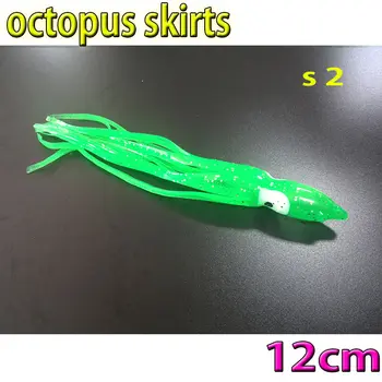 Viac farieb zvolíte rybárske octopus sukne veľkosť:12 CM 26kinds farbu vyberte si 10pcs/veľa mäkké návnady