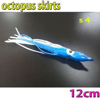 Viac farieb zvolíte rybárske octopus sukne veľkosť:12 CM 26kinds farbu vyberte si 10pcs/veľa mäkké návnady