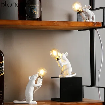 Seletti Živice Potkan Myš Lampa Postmoderných LED Nočné Lampy na písací Stôl Svetlá Mini Zvierat Tabuľka Svietidlá Spálňa Roztomilý Domova