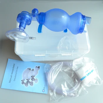 Nové PVC Jednorazové Príručka Resuscitator S Kyslíkom, Potrubia, Nádrže Taška na masku na Tvár Prípade Pre Dospelých alebo Detských