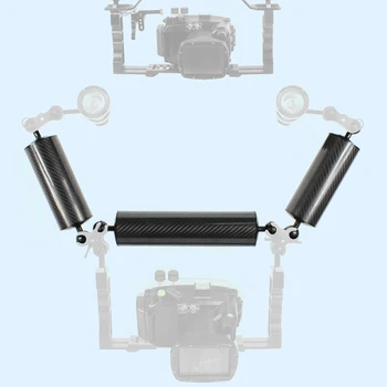 D60mm 5/8/10/12 palcový Uhlíkových Vlákien Float Vztlak Vodné Arm Dual Loptu 1inch pre Gopro /yi /OSMO Akciu, Športové DSLR Fotoaparát Mount