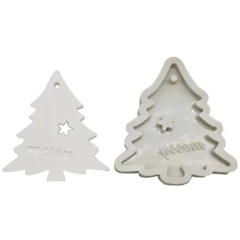 Silikónové Formy Snowflake List Stromu Dizajnér HOBBY Ručné 3D Vianočné Prívesok Keychain Sadrové Hliny Epoxidové Epoxidové Plesne, Takže Darček