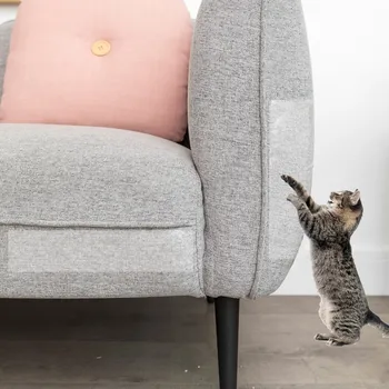 Pet Mačka Scratcher PVC Podložka bytový Nábytok Anti-Scratch Chránič Cat Kitten Hrá Mat Gauč Stráže Jasné, Nálepka