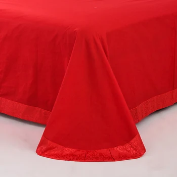 Čínsky Štýl, Luxusné Svadobné posteľná bielizeň nastaviť Škvrna Žakárové Manželskou posteľou King Queen Size Červená Farba Obliečky Obliečky kryt Bedsheet Nastaviť