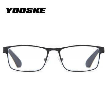 YOOSKE Anti Modré Lúče Okuliare na Čítanie Mužov Business Zliatiny Okuliare Presbyopic Šošovky pre Čítačku Diopter +1,0 až 4.0