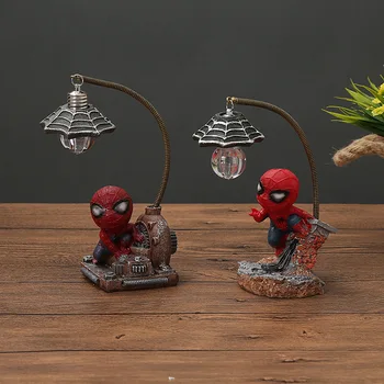 Marvel Avengers Spider-Man, Iron Man Popolník Bytového Zariadenia, Nočné Svetlo Hračka Darčekové Dekorácie