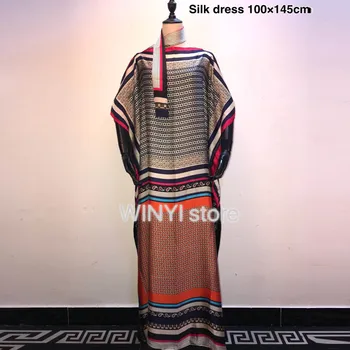 Winyi 2020 Módny Návrhár Maxi Šaty zdarma veľkosť dámske Dlhý Rukáv Boho Farebné Kvetina Tlače Bežné Dlhé Šaty