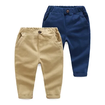 Chlapec nohavice 2020 deti jar jeseň Oblečenie detí nohavice pre baby chlapci nohavice modrej khaqi tkané pevné zelená