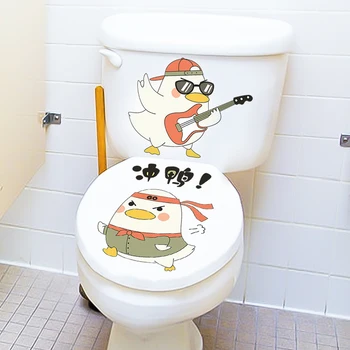 Vtipné Kačica Wc Nálepky Cartoon Zvieratá Samolepky na Stenu Kúpeľne, Spálne, Domáce Dekorácie Doplnky, Nepremokavé DIY Tapety