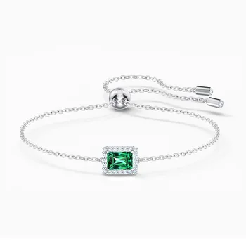 2020 Módne Šperky Vysokej Kvality SWA, Nádherné Retro Štýl, Očarujúce Green Crystal Prívesok Elegantný Náhrdelník Lady Romantický Darček