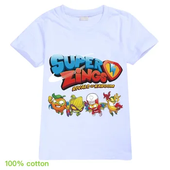 Bavlna, Super Zings Deti T-shirt pre Chlapca Superzings Chlapci T Shirt Dievčatá Topy Cartoon Deti Tshirt Oblečenie 1-16 Rokov