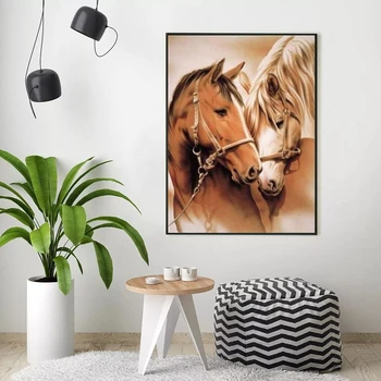 HUACAN Obrázky Podľa Čísla Koňa DIY Ručne Maľované Maľovanie Podľa Čísel Zvieratá Darček Domáce Dekorácie na Stenu Umenie