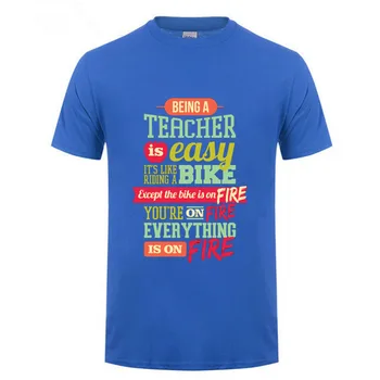 Učiteľ je Jednoduché Tričko fashion Vlastné Hovorí Darček Letné Štýl hombre camiseta Krátke Rukáv Tričko Krátky Rukáv