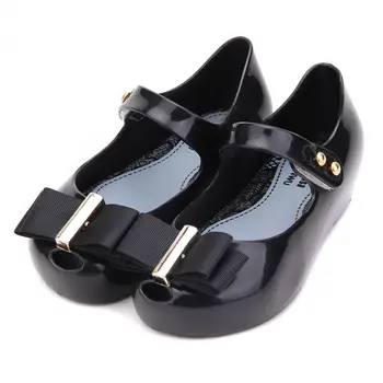Nový štýl Luk Fashion Dievčatá topánky Mini Móda Jelly Topánky Princezná Topánky Dievčatá Mäkké Pohodlie Sandále Deti Sandále 15-18 cm
