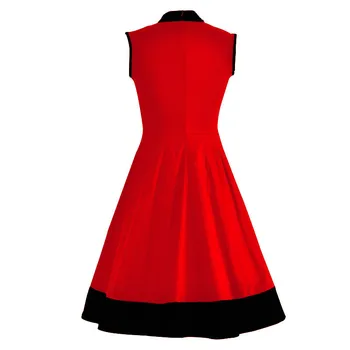 3XL 4XL Plus Veľkosť Ženy Oblečenie Pin UP Vestidos Lete Retro Bežné Strany Župan Rockabilly 50. rokov 60-tych rokov, Vintage Šaty
