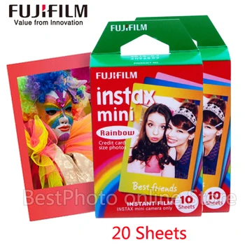 20 Listov Fujifilm Fuji Instax Mini 9 Filmu Rainbow Instantné fotoaparát Pre mini 8 7 7 50. 50i 9 25 dw Zdieľať SP-1 Kamera, Foto Papiera