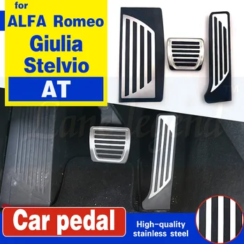 Upravený Príslušenstvo Pre ALFA Romeo Giulia Stelvio NA Urýchľovač Brzdy Stupačky Pedál Pad Auto Doska Podložky Nálepky Doska Pad Kryt