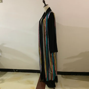 Otvorte Abaya Sequin Kimono Cardigan Hidžáb Moslimské Oblečenie Turecko Župan Dubaj Abayas Pre Ženy Ramadánu Kaftane Kaftan Islamské Oblečenie