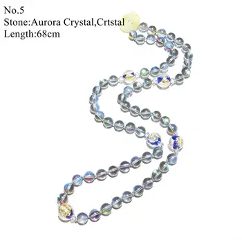 LiiJi Jedinečný Stocksale Náhrdelník Crystal Aventurine Agates Kameňa, Modrá farba Dlhý Náhrdelník Len 1PCS každý zásob Šperky pre Ženy